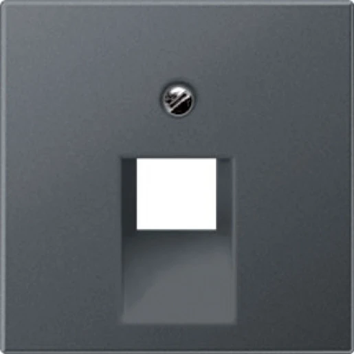 Jung A range centraalplaat- (onderdeel) afdekking a500 UAE/IAE 1 connector Zonder label antraciet A569-1BFPLUAANM
