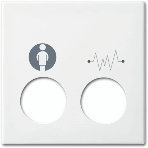 ABB Busch-Jaeger Balance miva centraalplaat oproepsysteem 2 steek wit RAL 9010 2CKA001724A4353