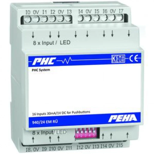 Peha PHC Ingangsmodule 16-voudig 24V DC DIN-rail 00285917
