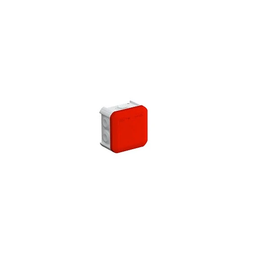 OBO KABELDOOS MET RODE DEKSEL M25 4MM2 500V IP55 90X90X52 PP ROOD-GRIJ