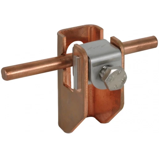 Dehn Flat strip a.round conducter holder cu f.fl...11mm rd 6.10mm wall di
