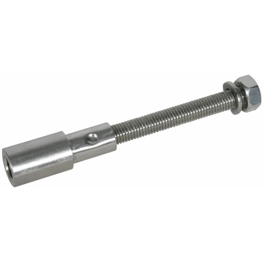 Dehn Threaded adapter m10/10 l 130mm stst(v4a) w.nut a.washer f.fixed ea