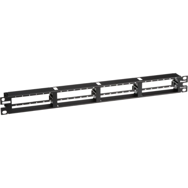 Panduit Qn patch panel vertical printed ports flat 48 port 1ru
