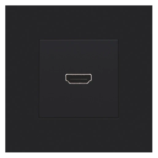 Niko centraalplaat met bovendeel behuizing HDMI Centraalplaat 1 connector Zonder label zwart 161-69417