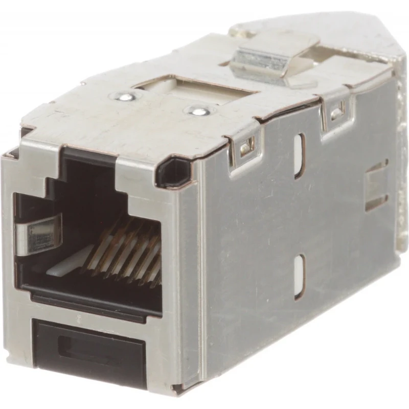 Panduit Mini-com cat 6a left/right jack module shielded 8 pos 8 wire universal black