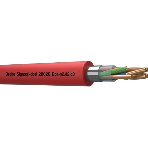 Draka 2800 Signaalkabel AFG Dca BM Rood 1x4x0,8mm - 100mtr