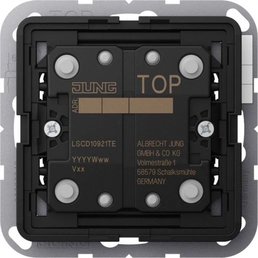 Jung CD range Taster uitbreiding KNX 2-voudig inbouw IP20 LSCD10921TE