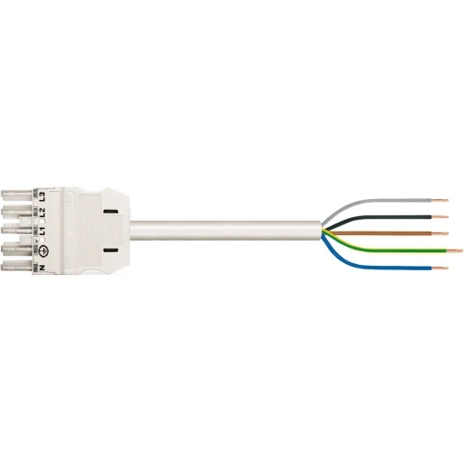 Wago SERIE 771 Patchkabel gebouwinstallatie 5p Contrastekker (female) Vrij kabeluiteinde 3000mm