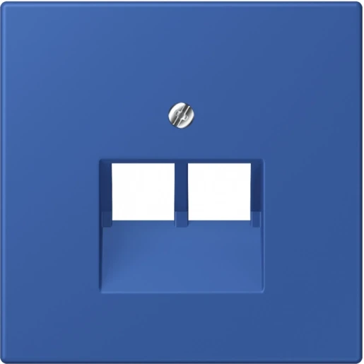 Jung LS range Afdekking centraalplaat 4320K UAE/IAE 2 connectoren Zonder label blauw LC969-2UA253