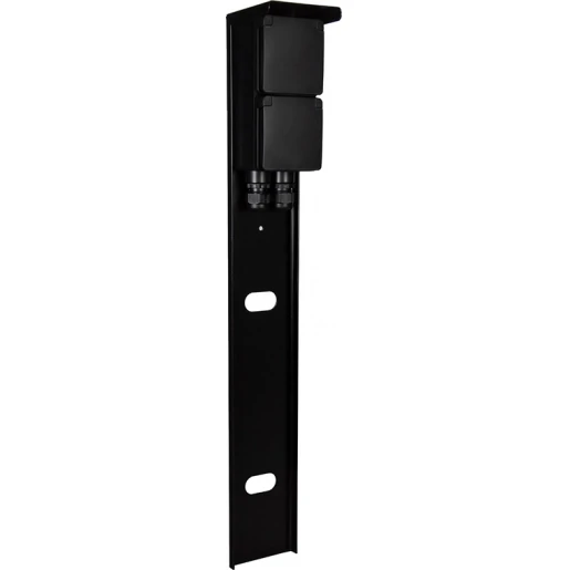 Glampère Pro tuinpaal (dubbele wartel) 2 contactdozen Glanzend zwart IP55 NL6522Z