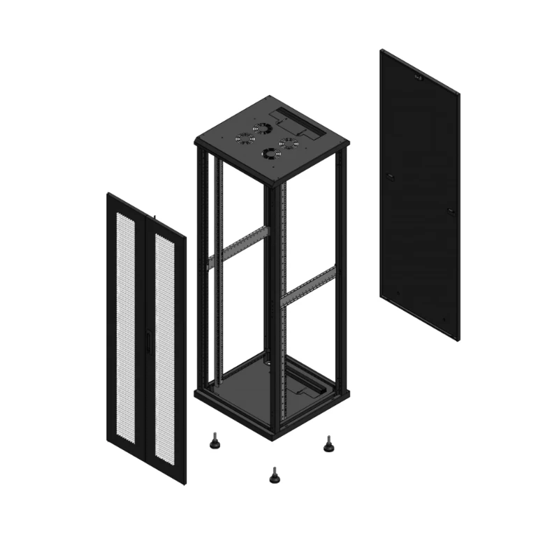 Gigamedia Vloer patchkast AV dubbel PER PAR EX 19" 36HE 600x600mm Zwart GGM 703666PPDPAREX