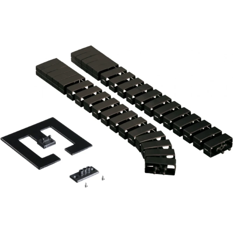 OCS Cube set set kabelgeleiding + verzwaarde voet en bevestiging 55x25x750mm kunststof RAL 9005 13.50.095