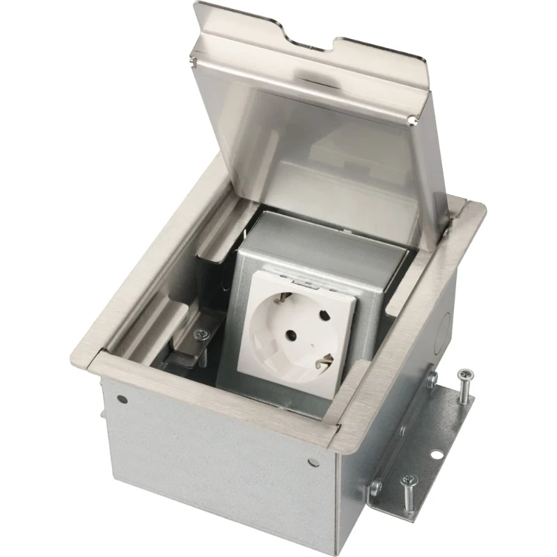 OCS Servicebox 3.0 1x 230V RA RVS deksel met 15mm inlegdiepte