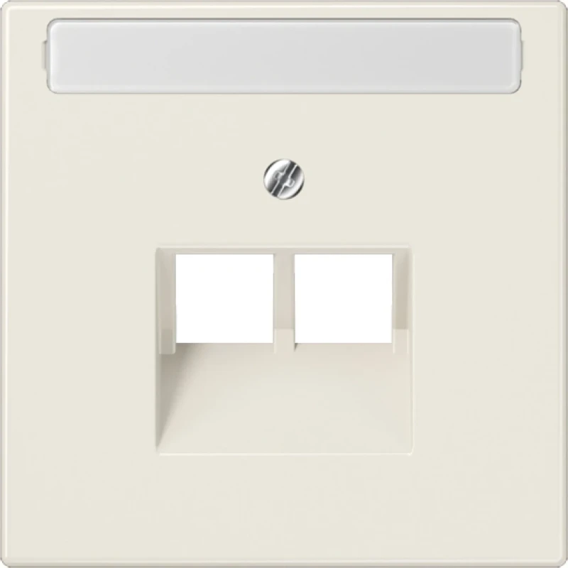 Jung LS range centraalplaat ls990 UAE/IAE 2 connectoren Met label wit LS969-2NAUA