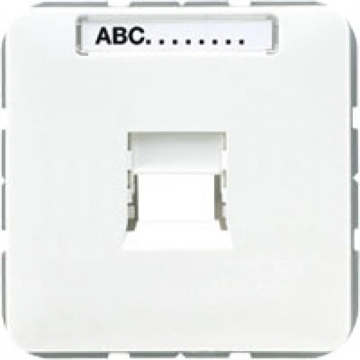 Jung CD range centraalplaat 8vgwe cd500 Modular-Jack 1 connector Met label wit CD569-15WEWW