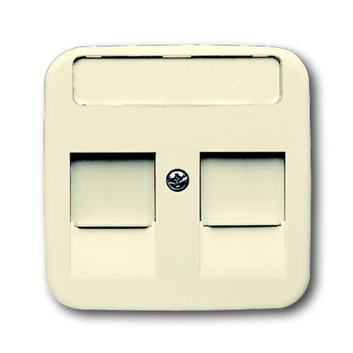 ABB Busch-Jaeger SI centraalplaat Modular-Jack Centraalplaat 2 connectoren Met label wit 2CKA001753A8022