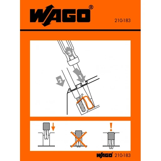 Wago INSTR. STICKER FRONTMONT./SCHUIN