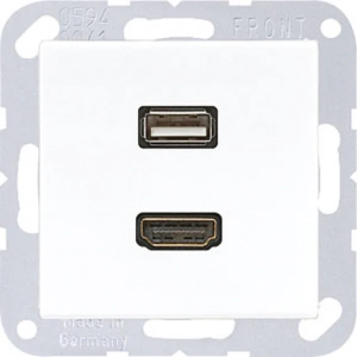 Jung A range afdekking a(s)500 alpine wit hdmi/usb MAA1163WW
