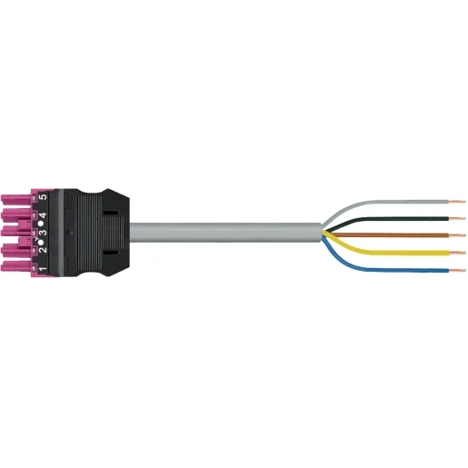 Wago SERIE 771 Patchkabel gebouwinstallatie 5p Contrastekker (female) Vrij kabeluiteinde 3000mm
