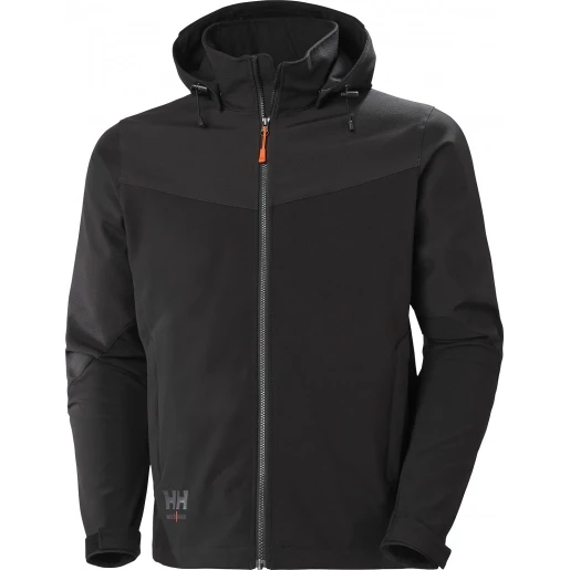 Bizline Softshell jas Oxford met capuchon zwart Regular fit maat m Waterdicht Unisex BIZ 732328