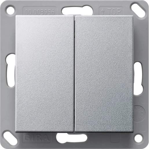 Gira RF wandzender 2-v KNX System 55 kl.alum.