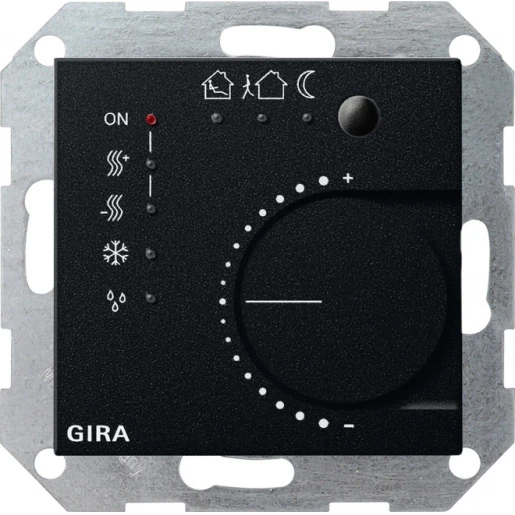 Gira KNX thermostaat drukc.I/F 4-v System 55 zwart m