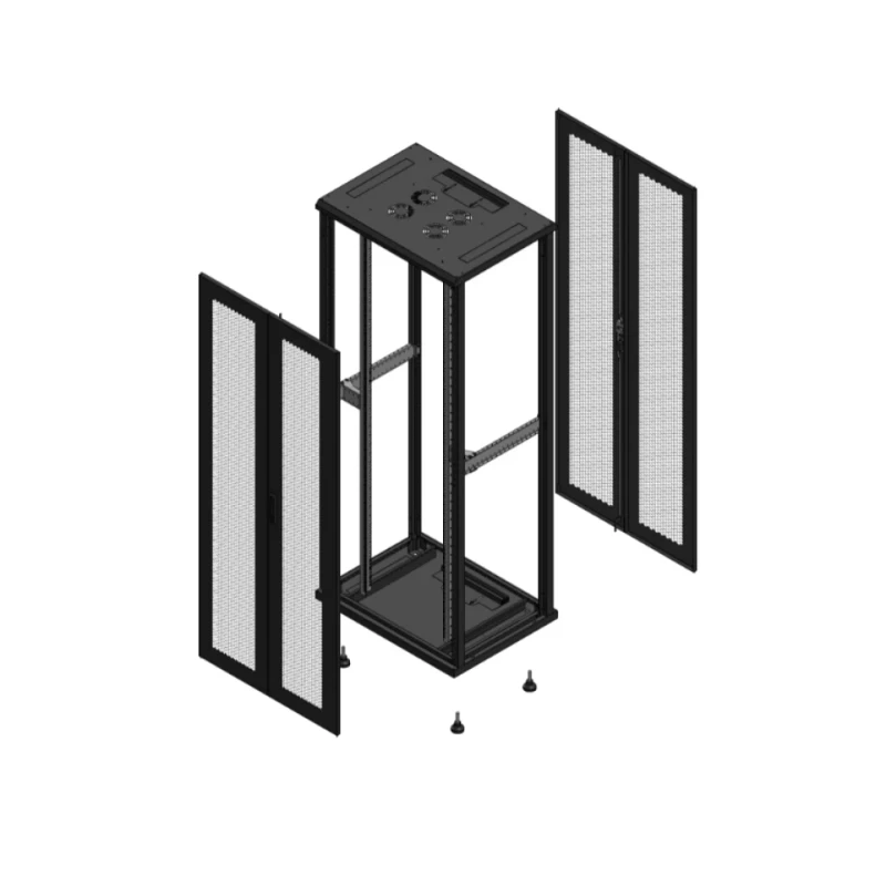 Gigamedia Vloer patchkast AV dubbel PER AR dubbel PER EX 19" 42HE 800x600mm Zwart GGM 704286PPDPPDEX