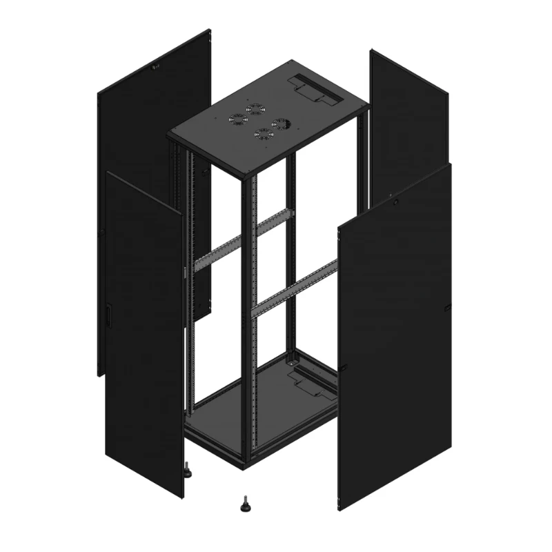 Gigamedia Vloer patchkast AV enkel TOL AR enkel TOL 19" 42HE 600x1000mm Zwart GGM 7042610PTSPTS