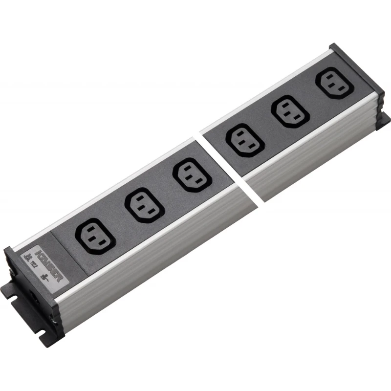 Martin Kaiser Toestel contactdooscombinatie C13 grijs-zwart 10A IP20 1122/6L-SW