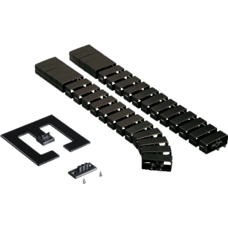 OCS Cube set set kabelgeleiding + verzwaarde voet en bevestiging 55x25x1250mm kunststof RAL 9005 13.50.096