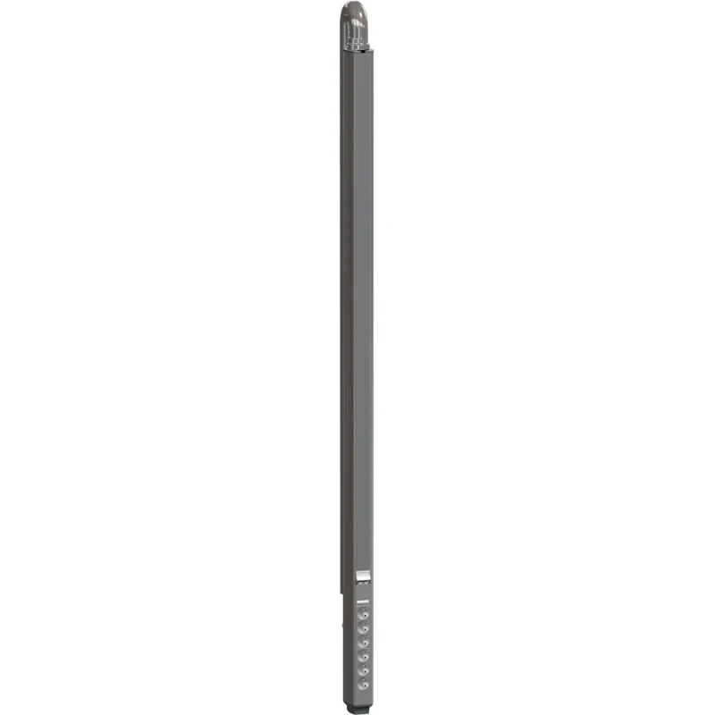 Merten OptiLine 45 aansluitzuil vrijstaand dubbelzijdig 90x116x2150mm 5 compartimenten aluminium ISM22209
