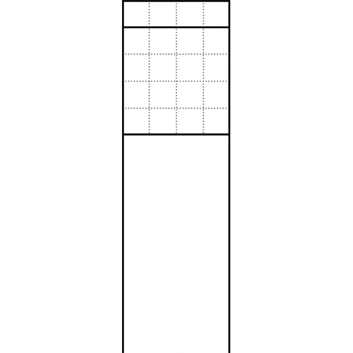 Siedle Brievenbus + paal Vrijstaand aluminium 4 modules 1344mm 200023135-00
