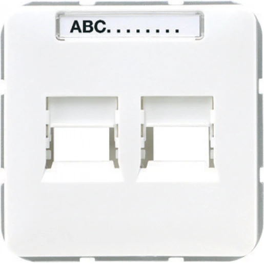 Jung CD range afdekking cd500 Modular-Jack 2 connectoren Met label wit CD569-25WEWW