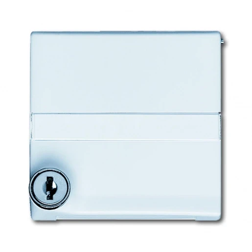 ABB Busch-Jaeger centraalplaat + kd verloop si ip44 70x49x70mm Met tekstveld klapdeksel wit RAL 1013 2CKA001710A2306