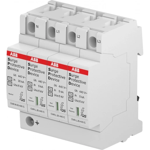 ABB Overspanningsbeveiliging Type 2 3P+N Cardridge vervangbaar