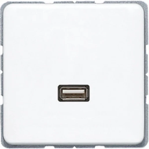 Jung CD range afdekking cd500 alpine wit 1x usb MACD1122WW