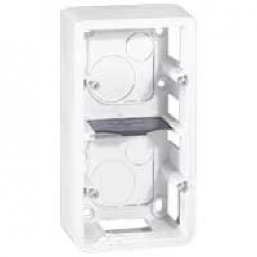 Legrand Mosaic Opbouwbehuizing diep voor 5 of 2x2 modules 1-voudig 4 module wit Verticaal 080282