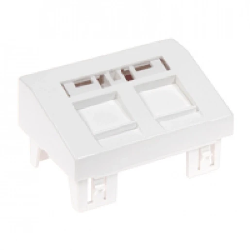 Legrand ID-1 Datakap 2x RJ45 frame zwart Modular-Jack Zonder label wit 8190633