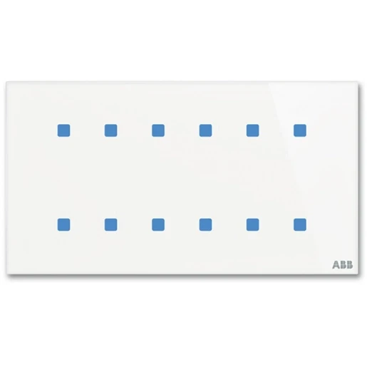 ABB Busch-Jaeger Tacteo Glas aanraaksensor horizontaal KNX 12-voudig wit met tekstv IP20 2CKA006300A1544