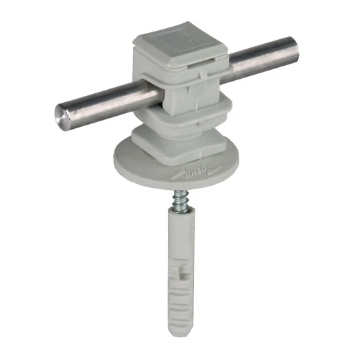 Dehn Conductor holder dehnsnap h 16mm grey f.rd 8mm w.wood screw and dowe