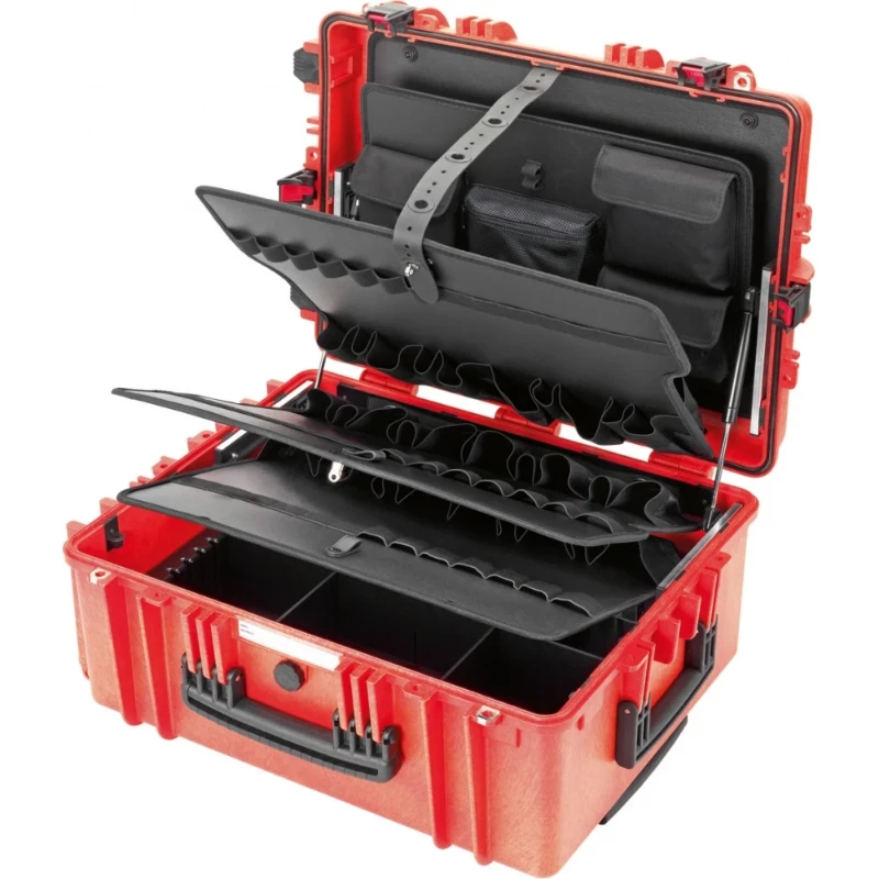 Cimco Gereedschapskoffer Gigant trolley rood 630x300x490mm 170096