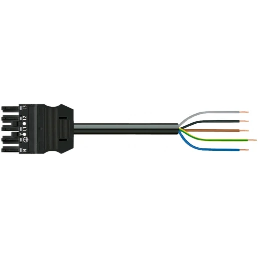 Wago SERIE 771 Patchkabel gebouwinstallatie 5p Contrastekker (female) Vrij kabeluiteinde 5000mm