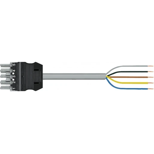 Wago SERIE 771 Patchkabel gebouwinstallatie 5p Contrastekker (female) Vrij kabeluiteinde 4000mm