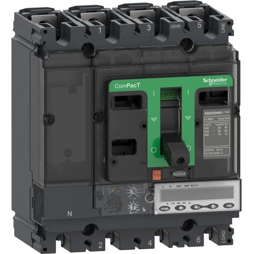 Schneider Electric NSX100HB1 75KA AC 4P 40A 6.2E