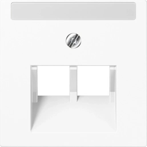 Jung AS/A range afdekking centraalplaat alpwit a(s)500 UAE/IAE 2 connectoren Met label wit A569-2NAPLUAWW