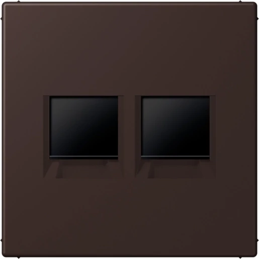 Jung LS range Afdekking centraalplaat AMP Radiall LC4320J Modular-Jack 2 connectoren Zonder label LC1969-2WE252