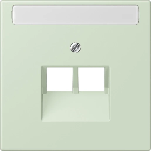 Jung LS range Afdekking centraalplaat LC32042 UAE/IAE 2 connectoren Met label LC969-2NAUA218