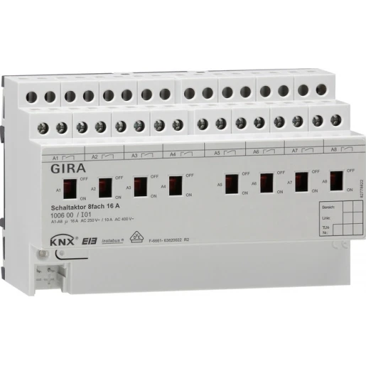 Gira Schakelact. 8-v 16 A hand KNX DIN-rail