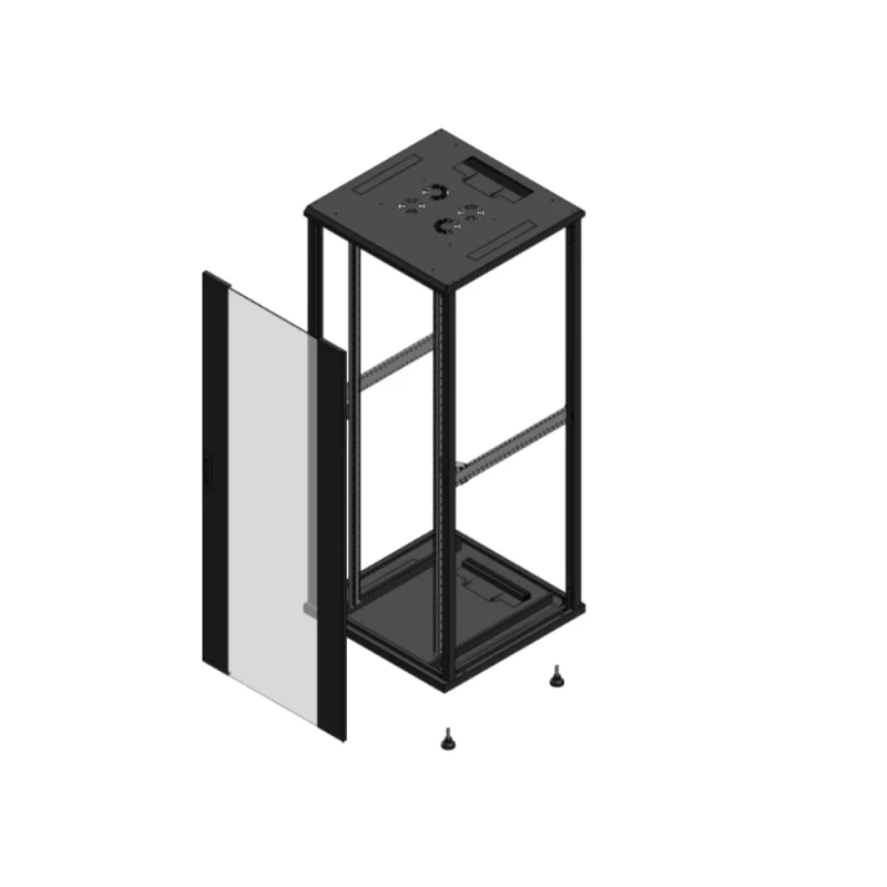 Gigamedia Vloer patchkast AV enkel VER SP EX 19" 42HE 800x800mm Zwart GGM 704288PVSSPEX