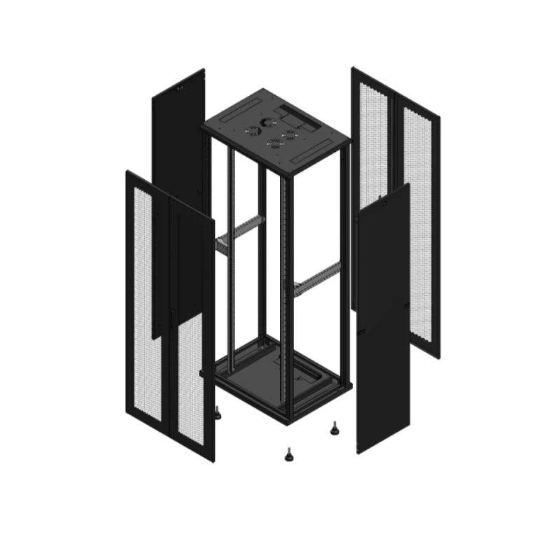 Gigamedia Vloer patchkast AV dubbel PER AR dubbel PER 19" 42HE 800x600mm Zwart GGM 704286PPDPPD